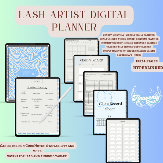 Lash Artist Digital Planner